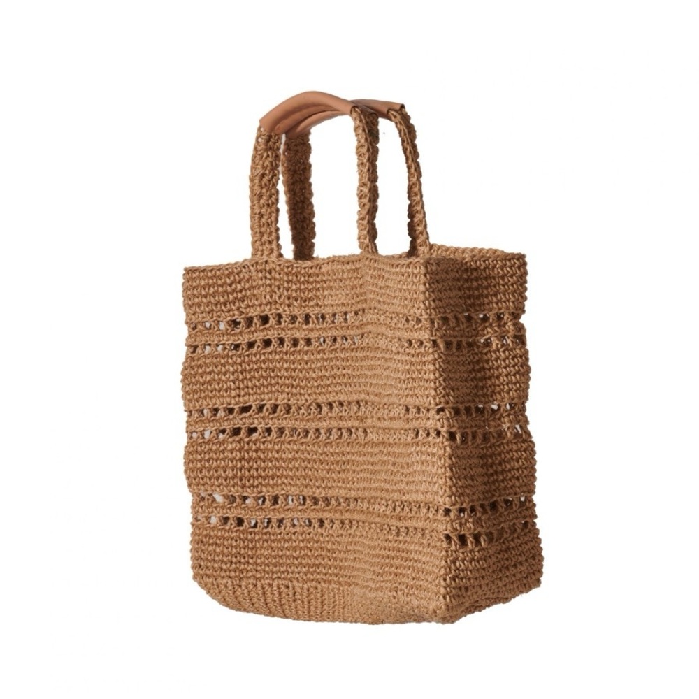 NANNACAY Brazil *Cilbene* brown crochet leather beach boho bag - Picture 6 of 6